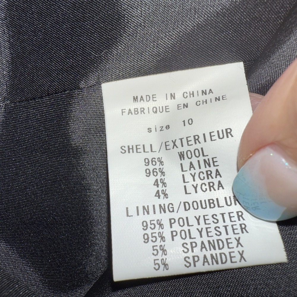 Theory Blazer 10 Charcoal Relleo Tailor Structured Workwear Office Minimalist - Picture 6 of 12